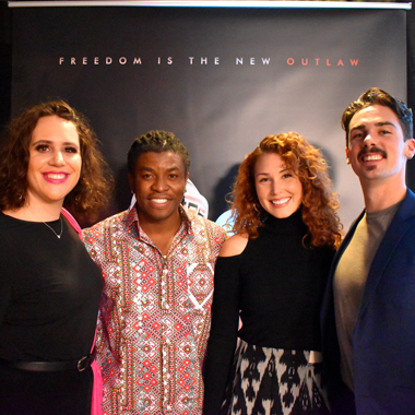 Actress/Singer Loren Allred with guests at a special screening of Desmond Ovbiagele’s The Milkmaid at the United Nations in New York